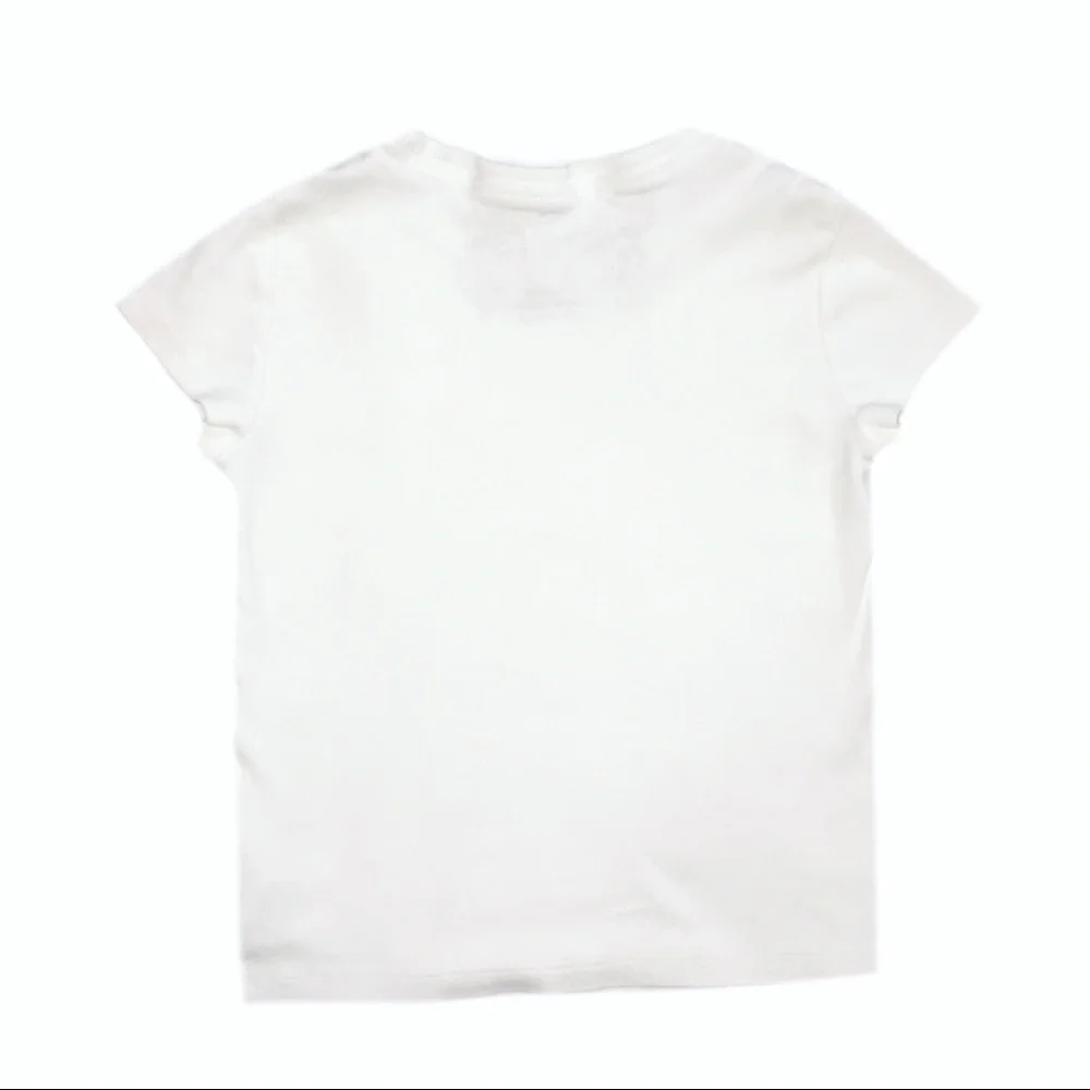 CHILDREN'S PLACE Girl's White Short Sleeve Top Size Medium 7/8